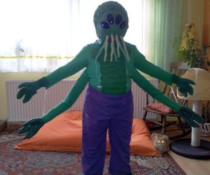 Tentacled Four Armed, Four Eyed Alien Costume.