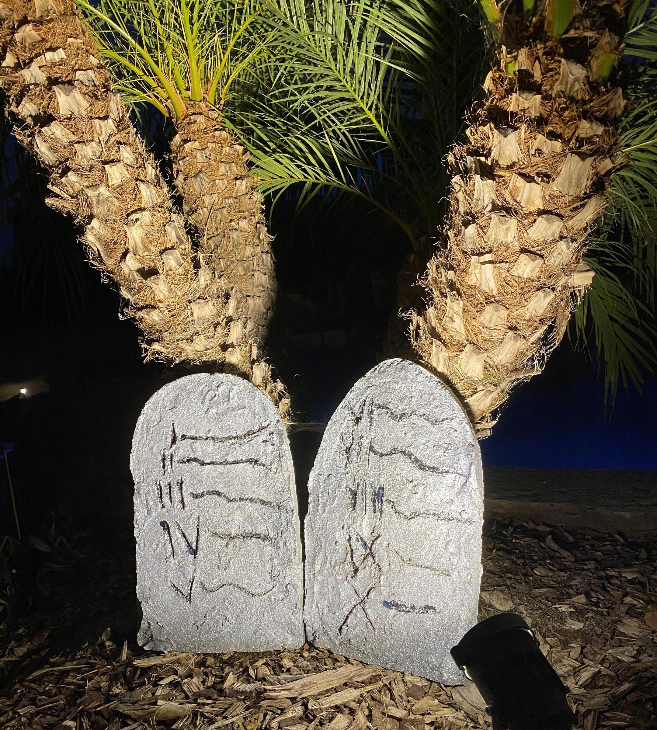 Concrete 10 Commandments Tablets