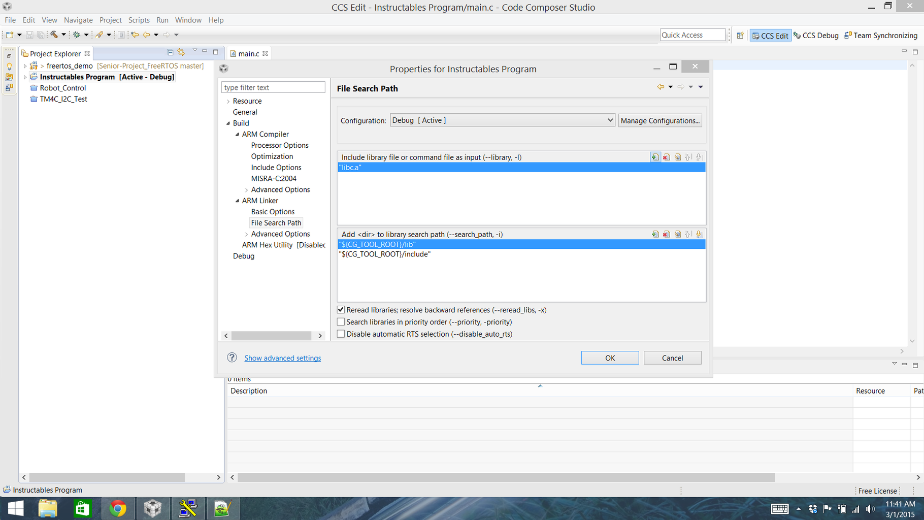 Creating a New Tiva Project in Code Composer Studio : 8 Steps ...