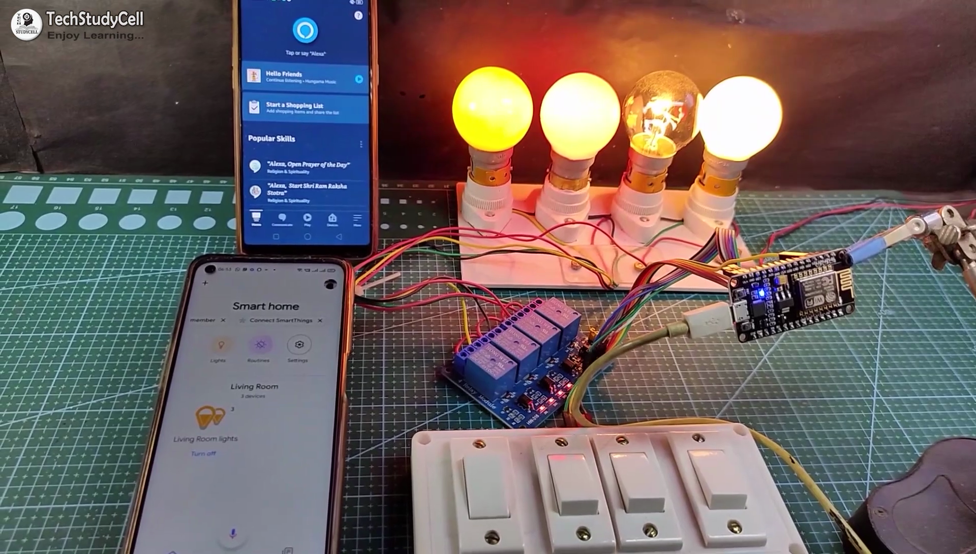 Smart Home With Google Assistant & Alexa Using NodeMCU ESP8266 - IoT ...