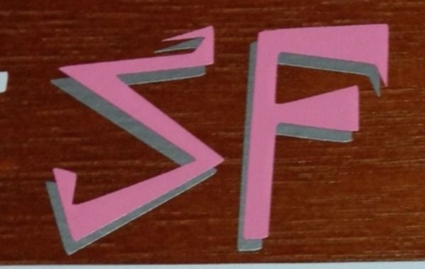 Vinyl Decals With Letter Shadow