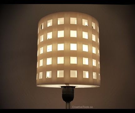 3D-printable Lampshade for Standard Light Fixture (concentric Perforated Shading Walls)