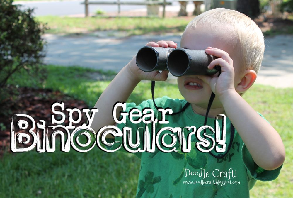 Spy Gear Binoculars! Little Boy Crafts! From Toilet Paper Rolls! 4
