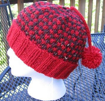 Tweed-look Pom Hat
