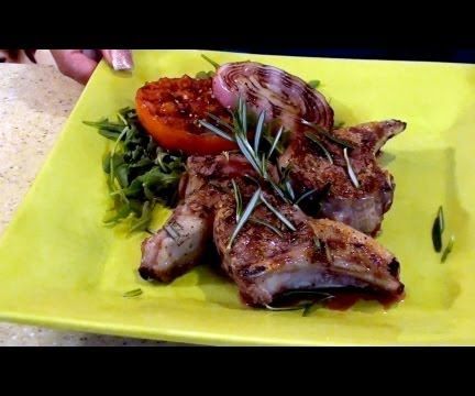 Rosemary Lamb Chops With Grilled Tomato & Onions With Mariah Milano 
