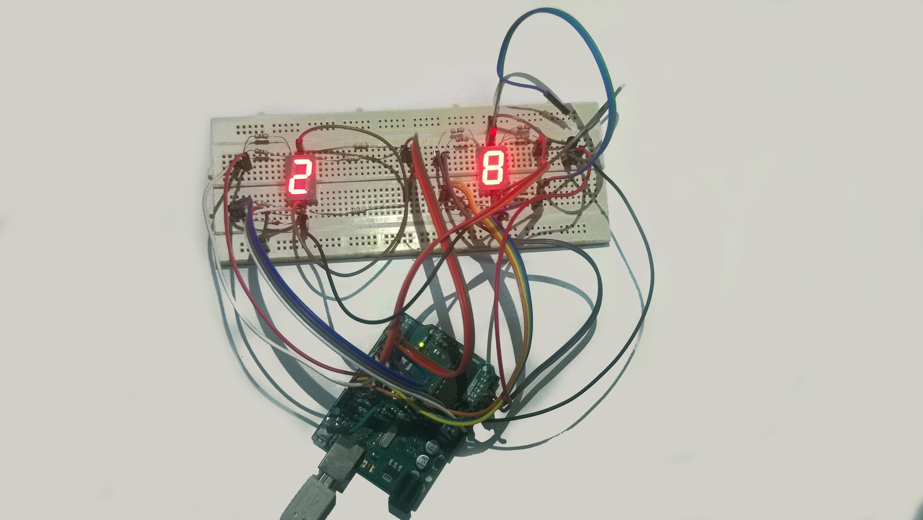Simple Seven Segment Temperature Display Using Arduino : 6 Steps (with ...