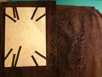 Glue the Leather to the Cover Inserts