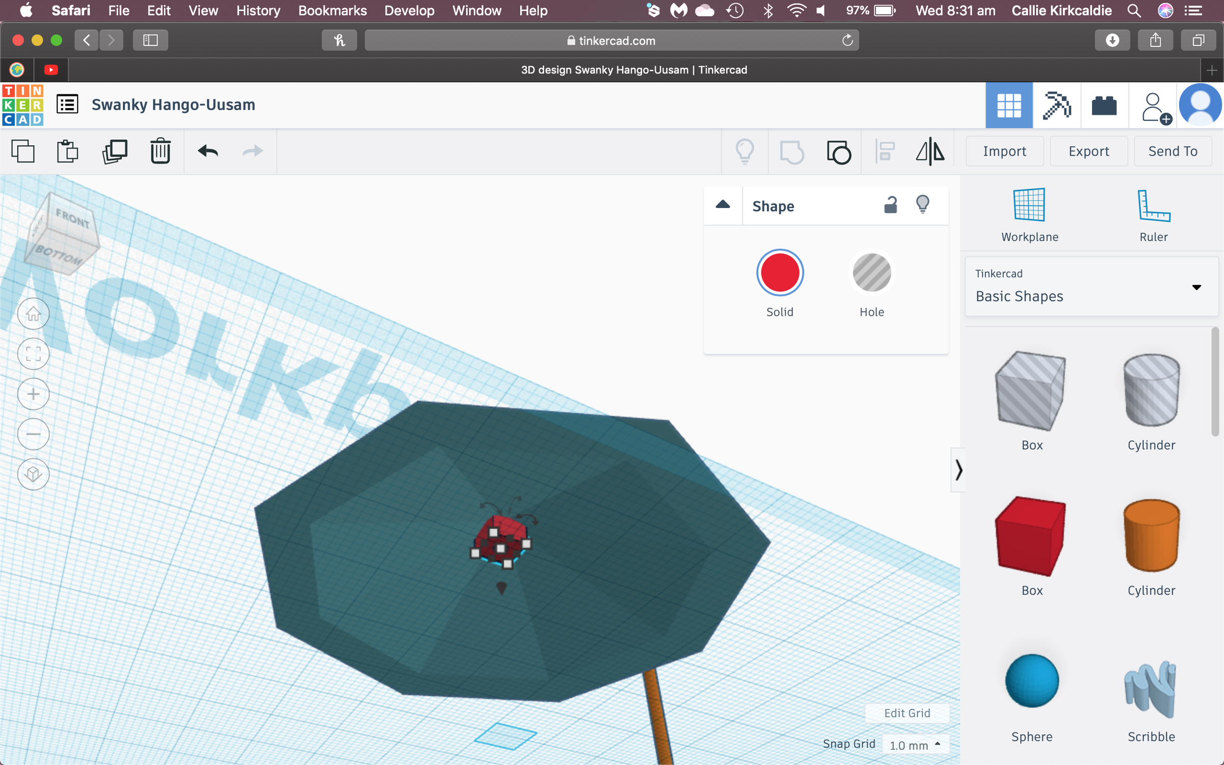 3D Design With Tinkercad How to Make a Cute Star Umbrella 17 Steps