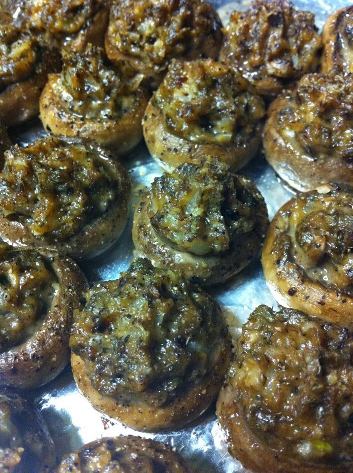 Cheddar Stuffed Mushrooms - Easy!