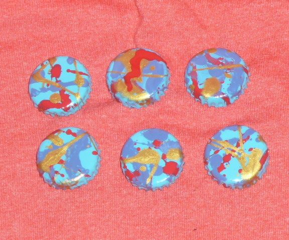 DIY Splatterpainted Magnets