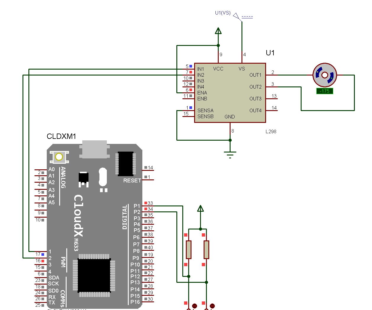 PWM Increase and Decrease DC Motor Speed With CLOUDX MICROCONTROLLER