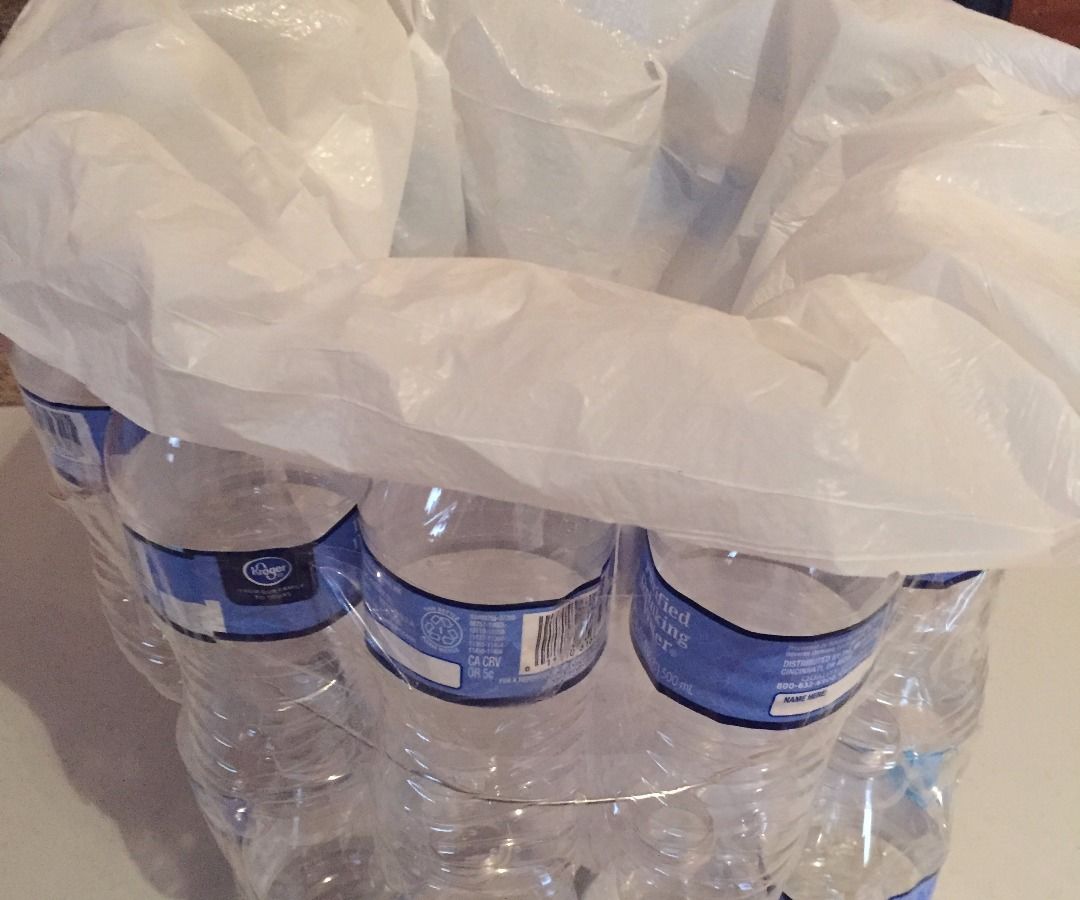 Water Bottle Trash Can