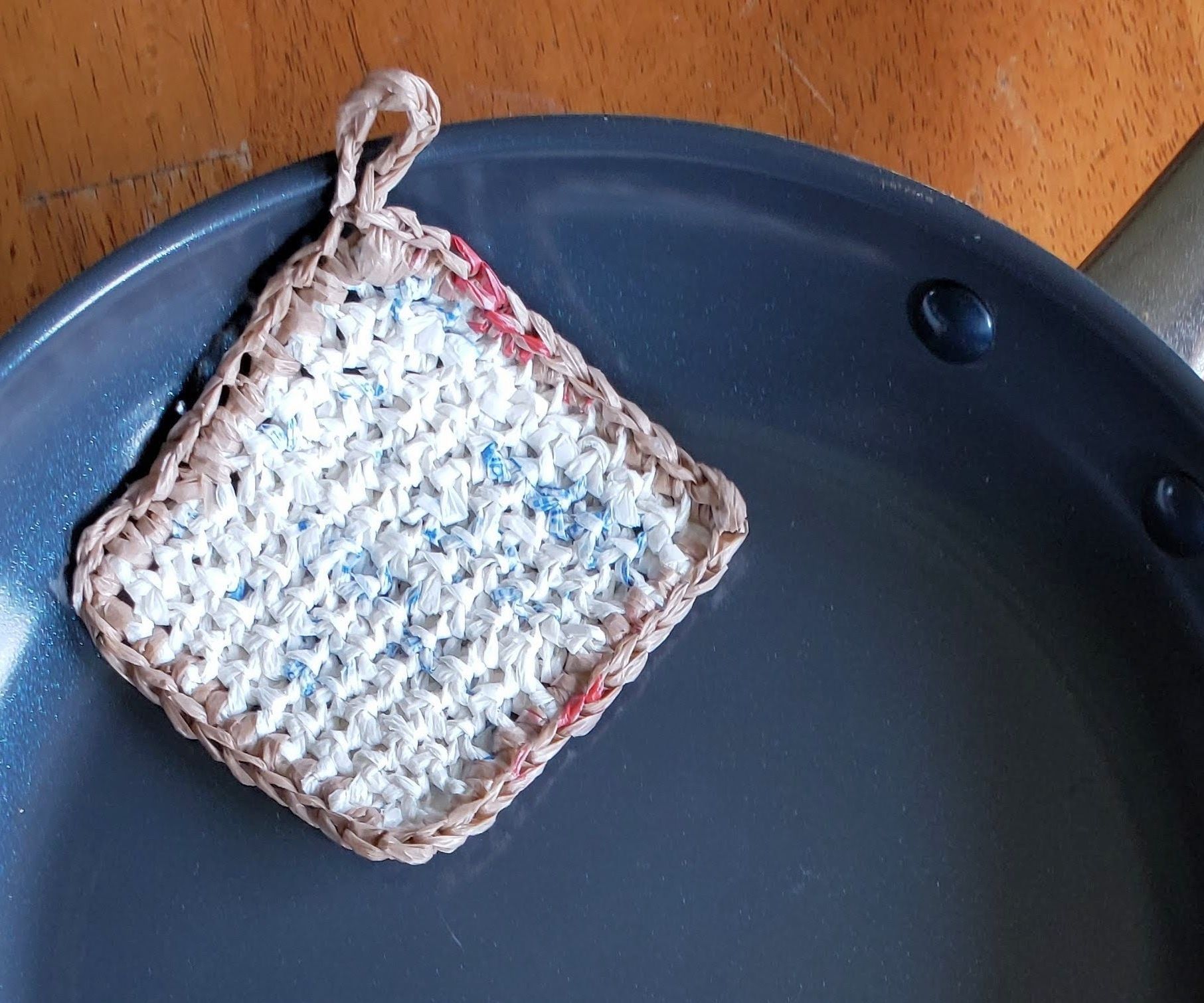 Plastic Bag Pot Scrubbie