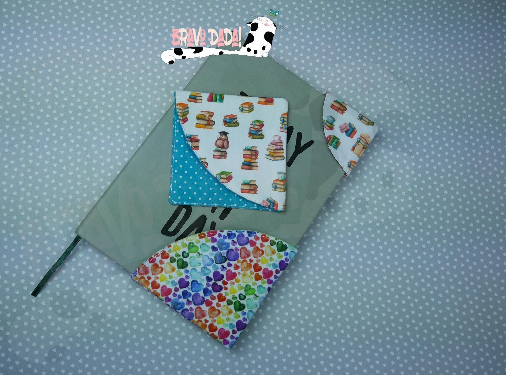 DIY How to Make Small and Large Fabric Corner Bookmarks - Bravo Dada! Sewing Tutorial