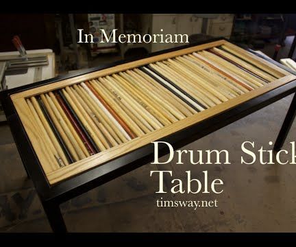 Make Table Tops From Used Drum Sticks