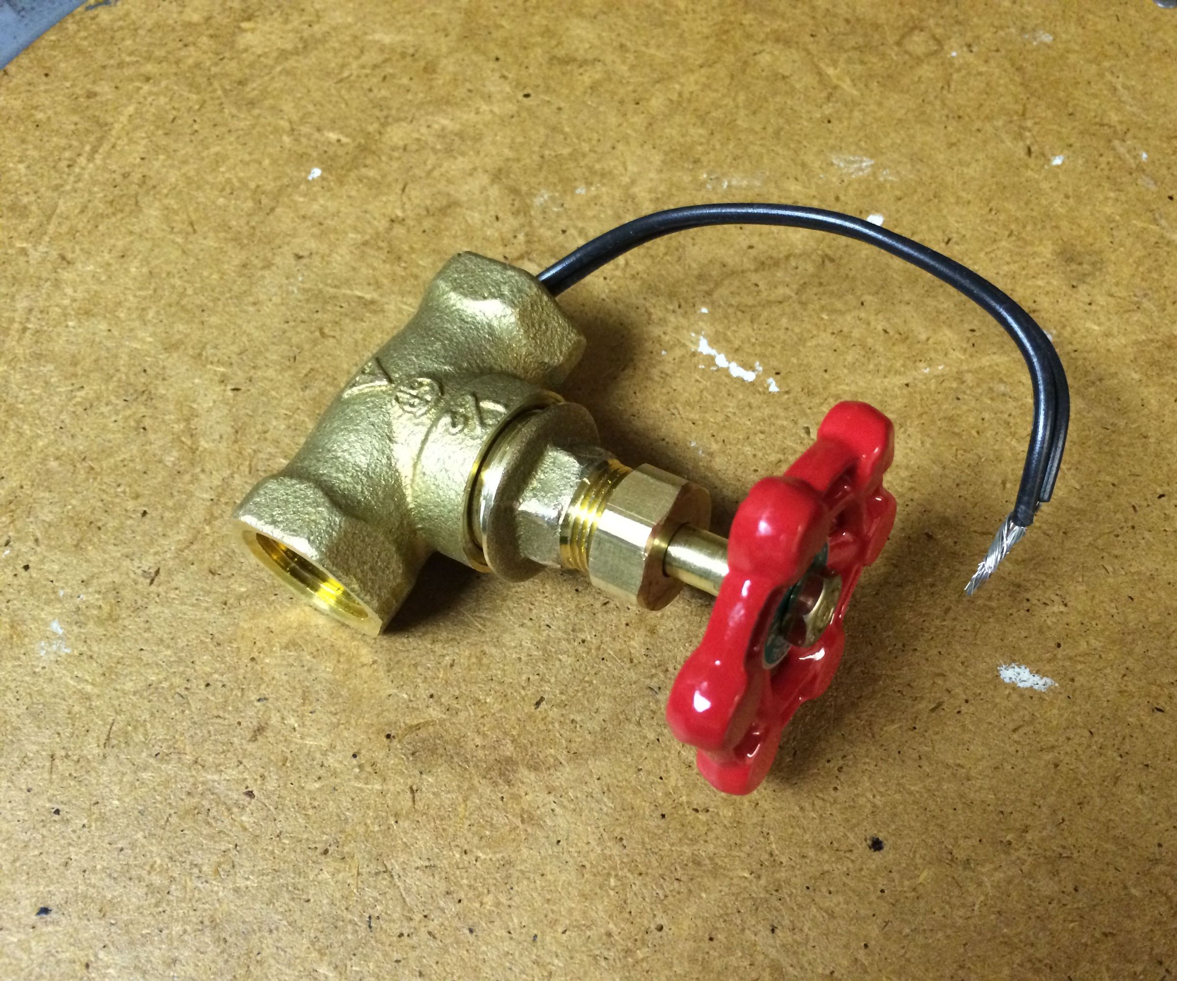 Water Valve Light Switch for a Pipe Lamp