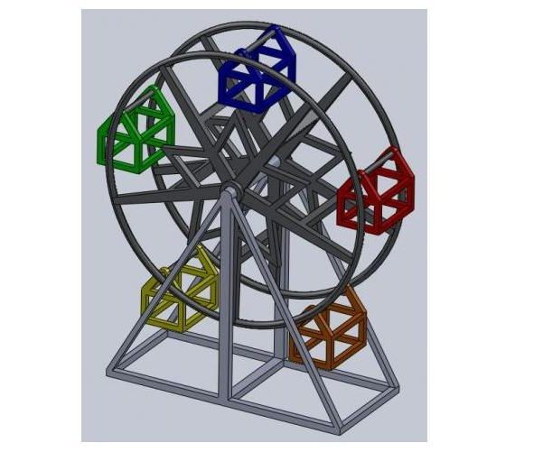 3D Printed Rotating Ferris Wheel