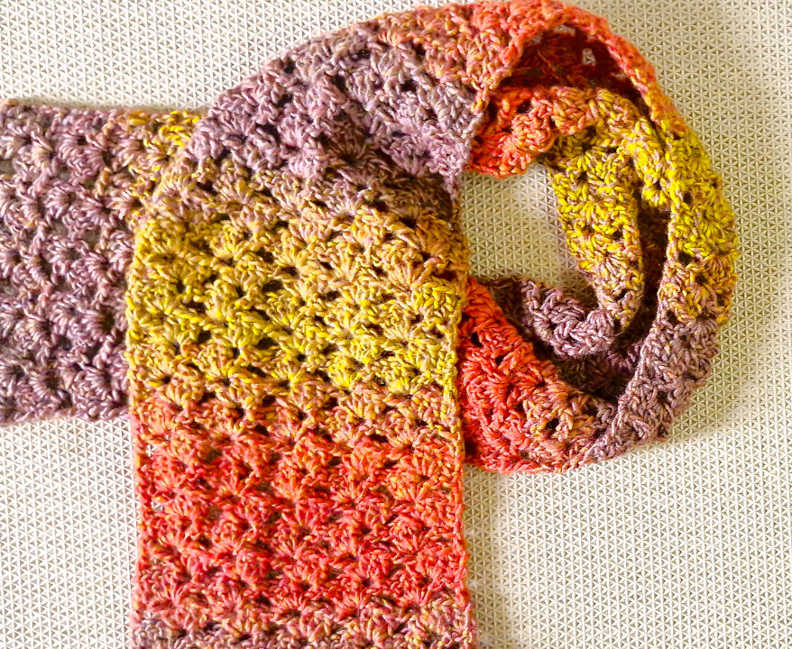 Easy Autumn Rich Crochet Scarf