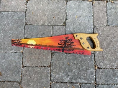 “SUNSET” PAINTED SAW