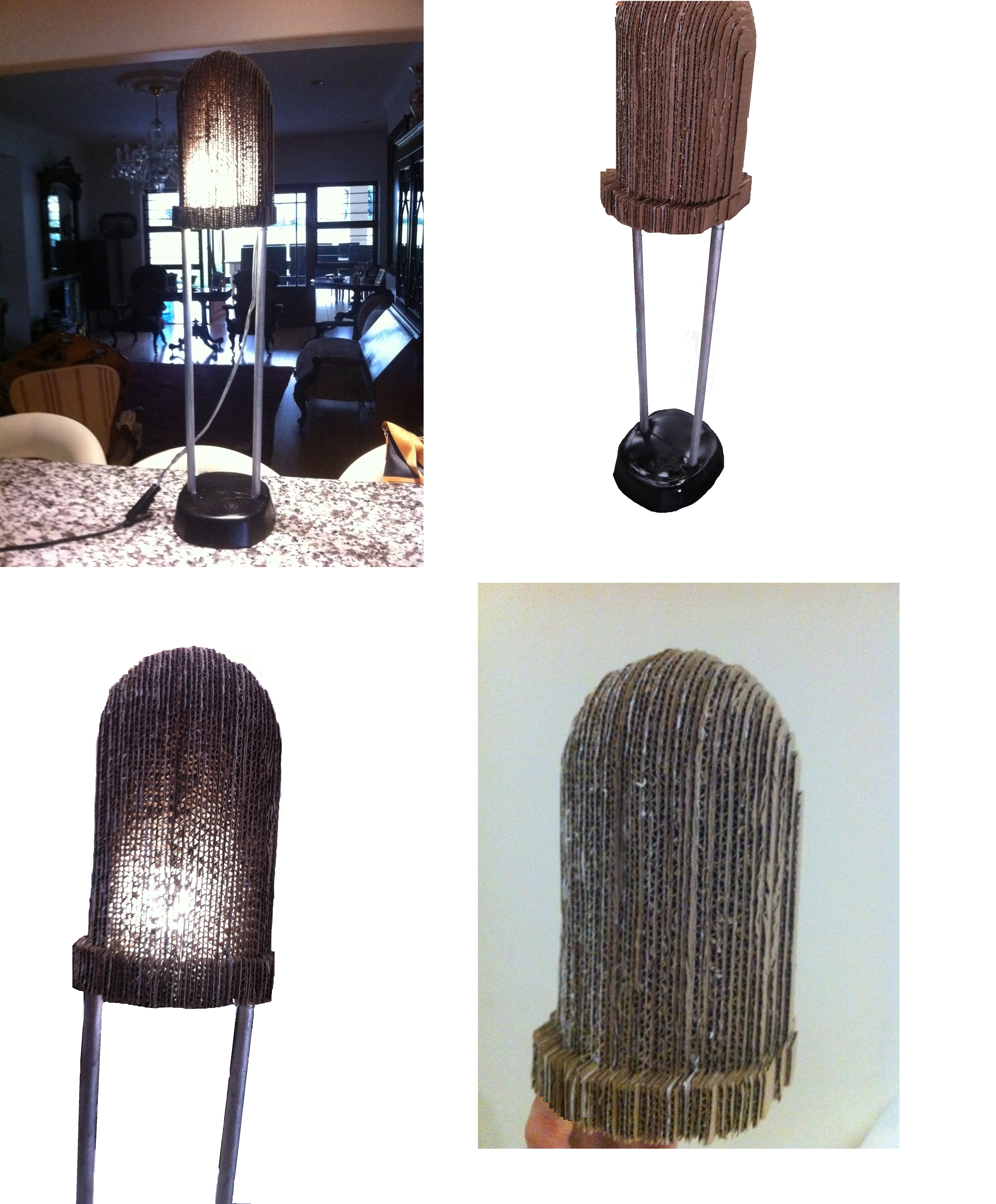 Giant Cardboard LED Lamp