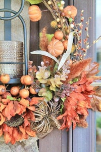 Swipe Your Decorations in Glue If Desired and Position Them in the Wreath