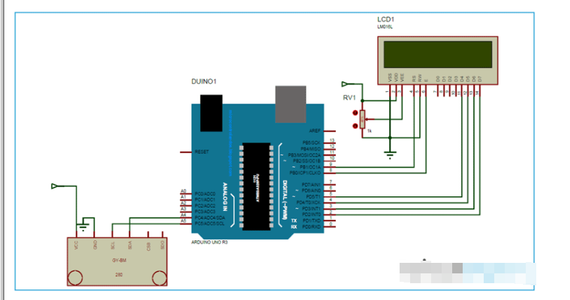 Circuit Diagram Connecting BMP280 to Arduino