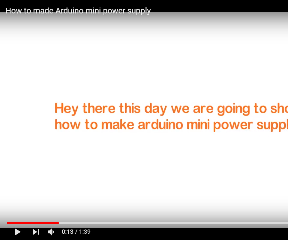 Arduino Mini Stable Power Supply 