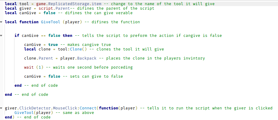 How to Make a Click to Receive Giver in Roblox : 5 Steps - Instructables