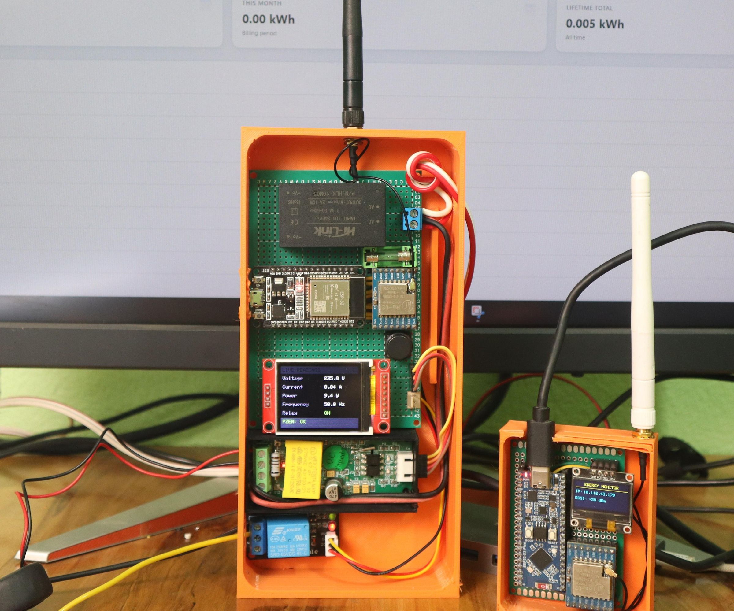 DIY IoT Smart Energy Meter With ESP32, LoRa - Web Monitoring
