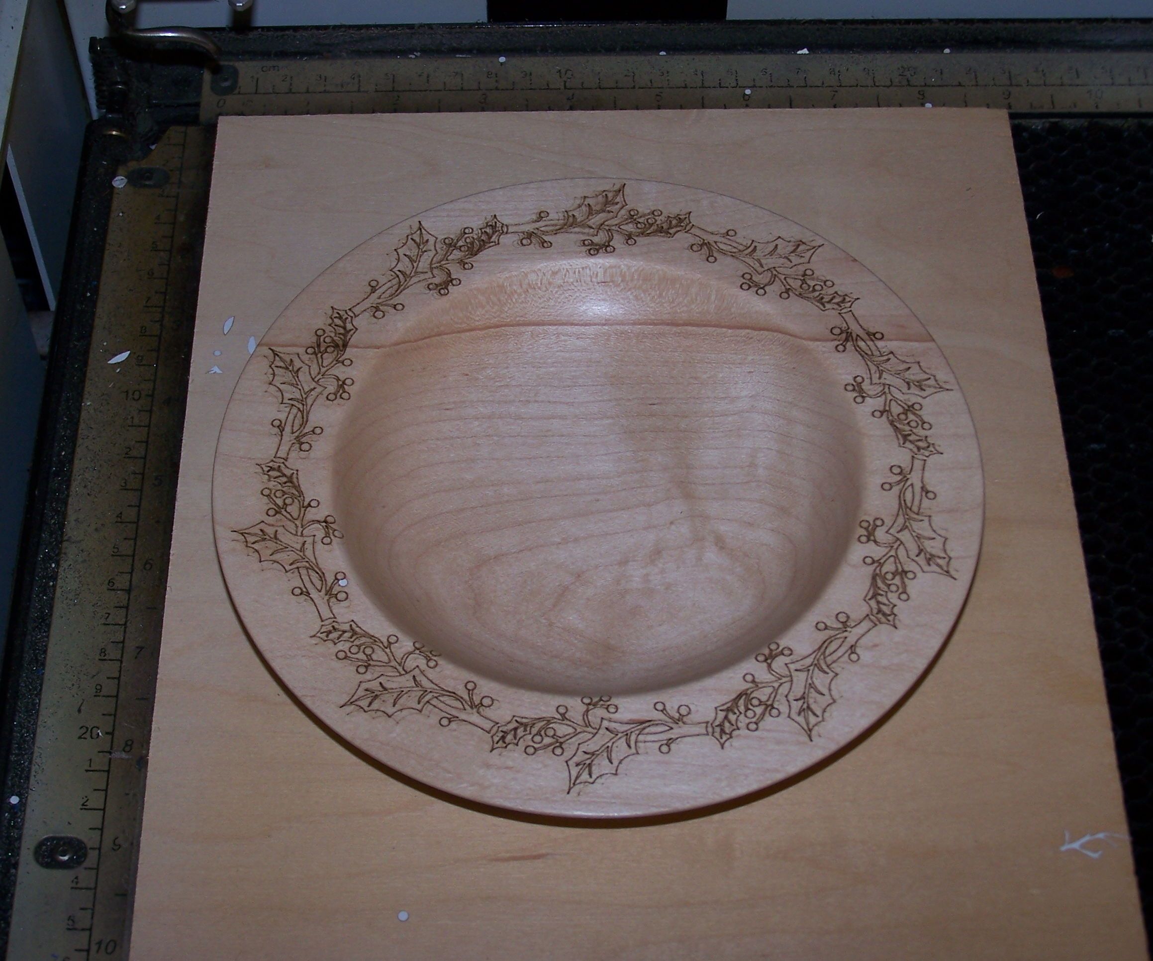 Laser Engrave a Pattern on the Rim of a Turned Wood Bowl