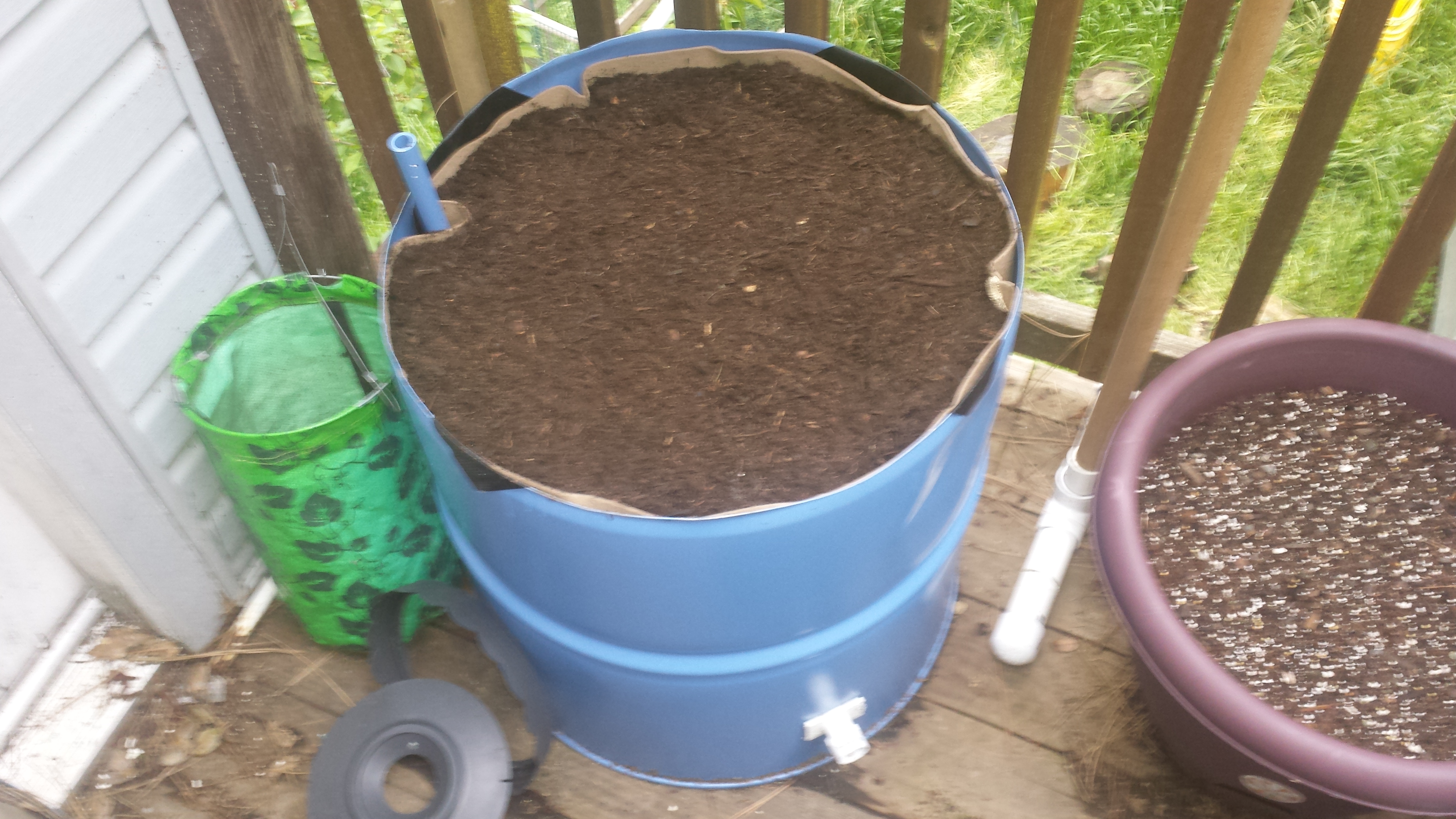 Patio Garden Wicking Bed From 55 Gallon Steel Drum