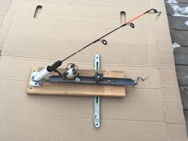fishing rod holder with automatic tip up hook setter Holder, Stainless Steel Fishing Rod Automatic Tip-Up Spring, Line Trigger Activates Tip-up When Fish Hits The Hook Sporting Goods rust steel Shackcom Automatic Double Spring Fishing
