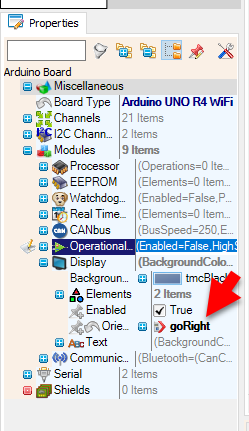 In Visuino Set Components