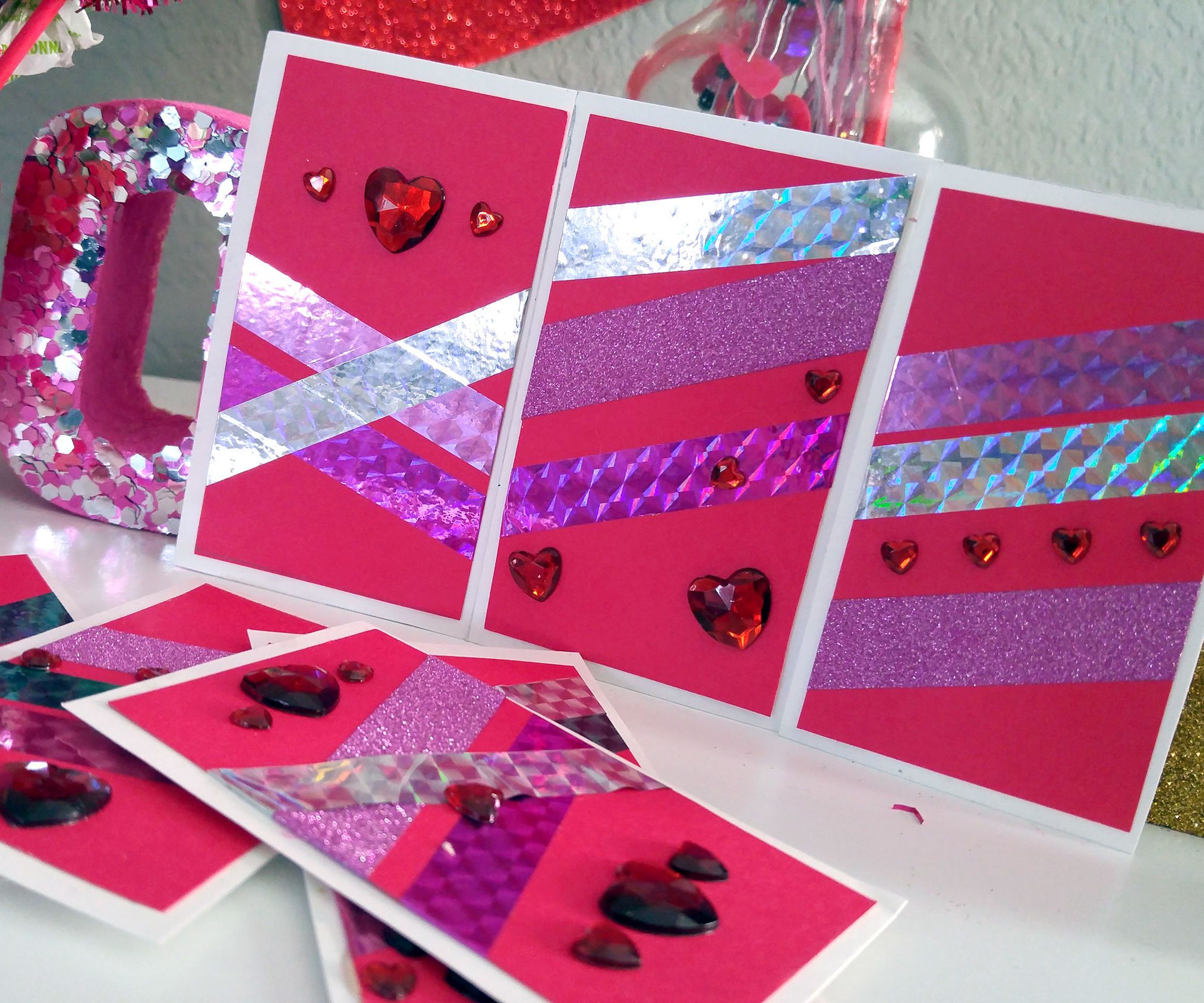 DIY Washi Tape Valentine Cards