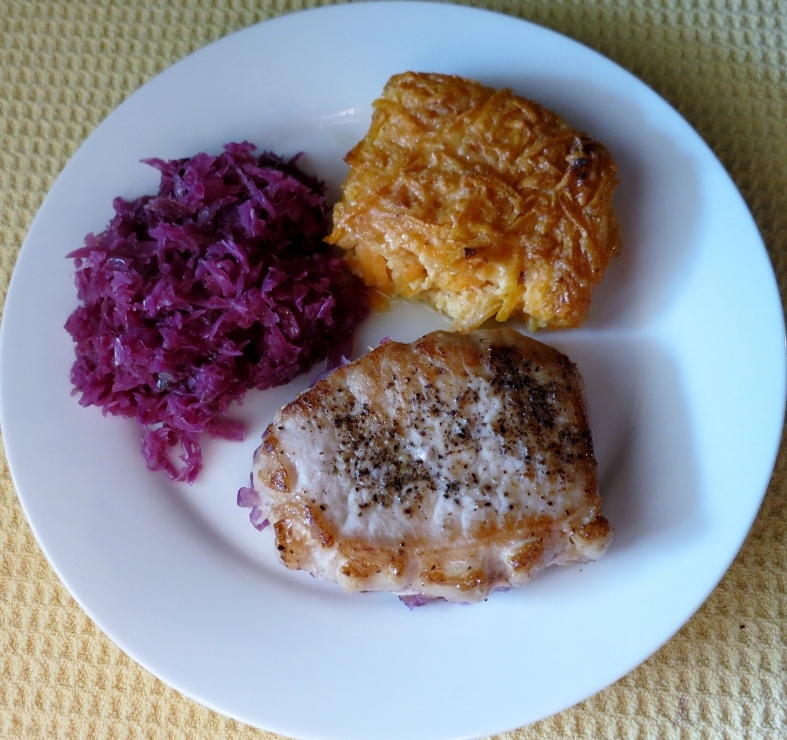 Pork Chops With Braised Red Cabbage