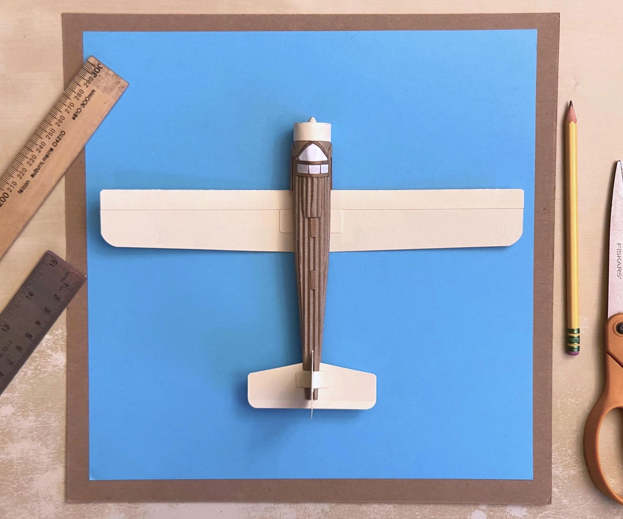 Cardboard Cruiser Card Stock Airplane 8 Steps (with Pictures