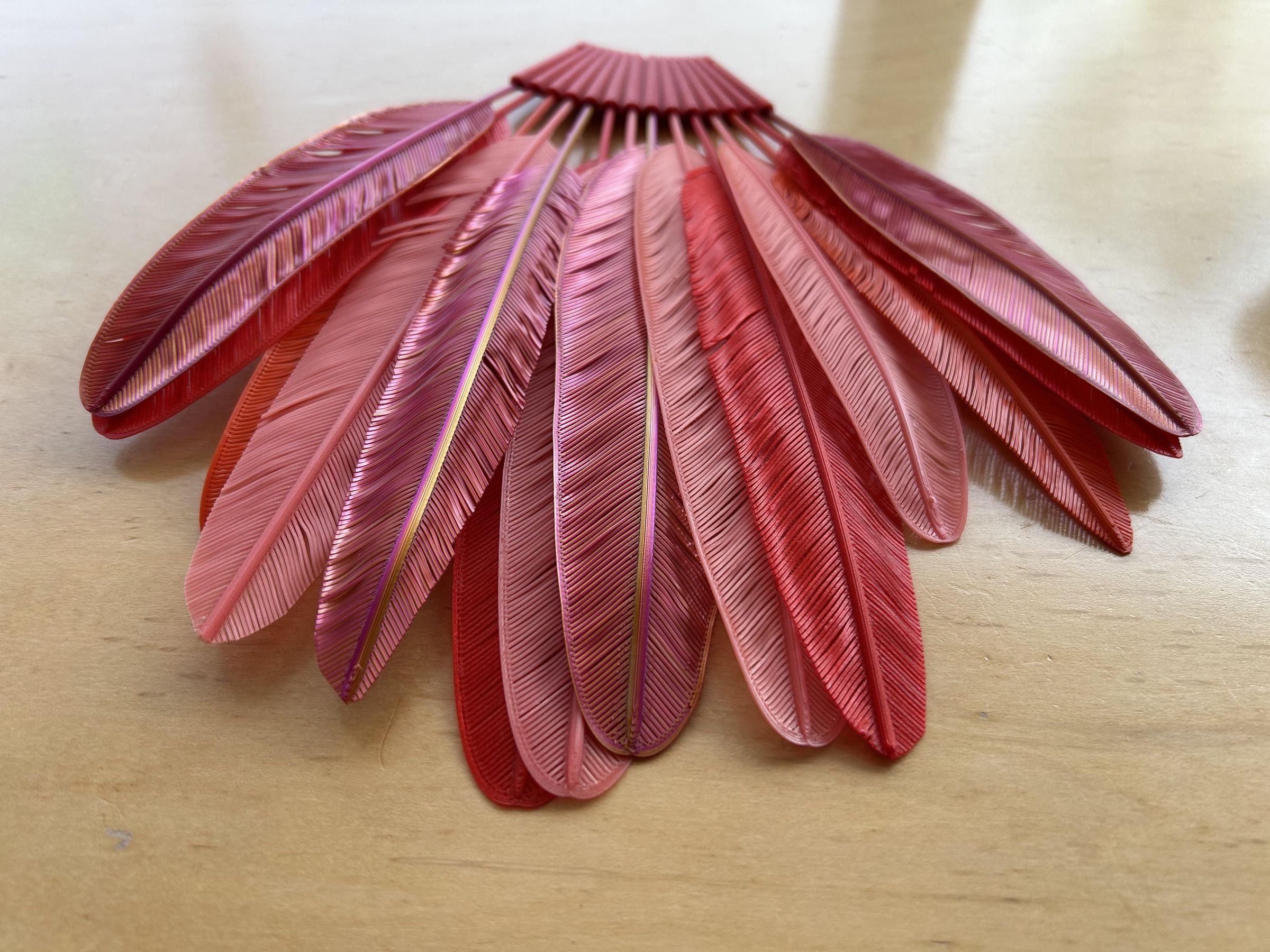 Realistic 3D Printed Feathers