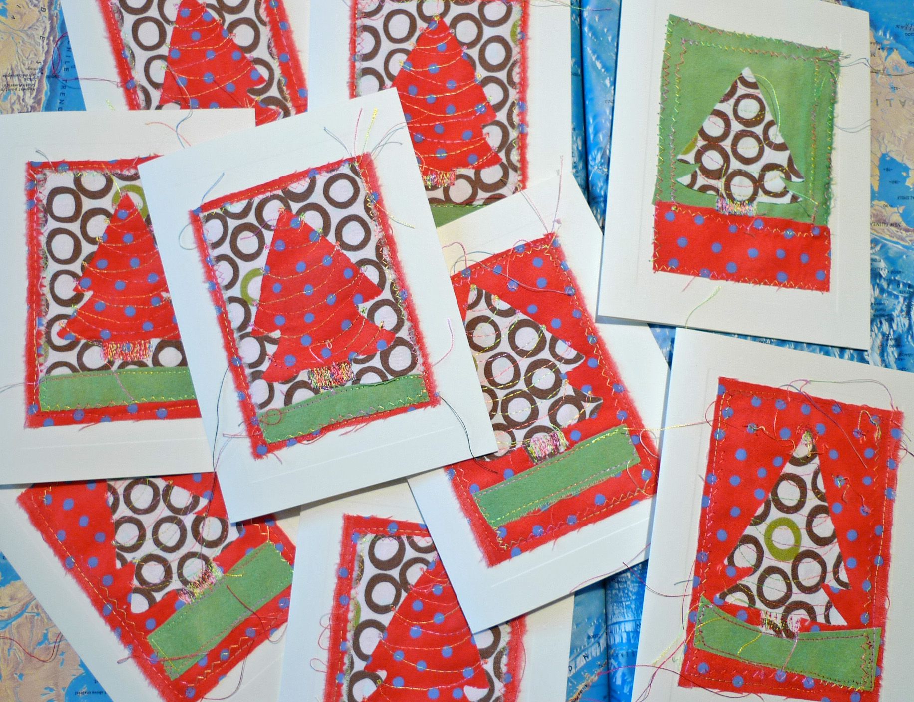 Christmas Card Sewing