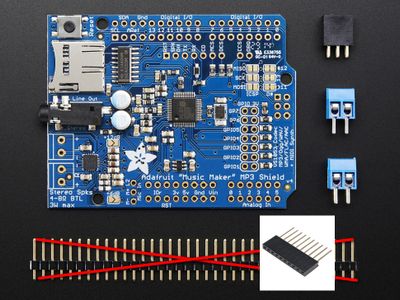 Assemble Your Arduino, PIR Sensor, Speaker, and Shield