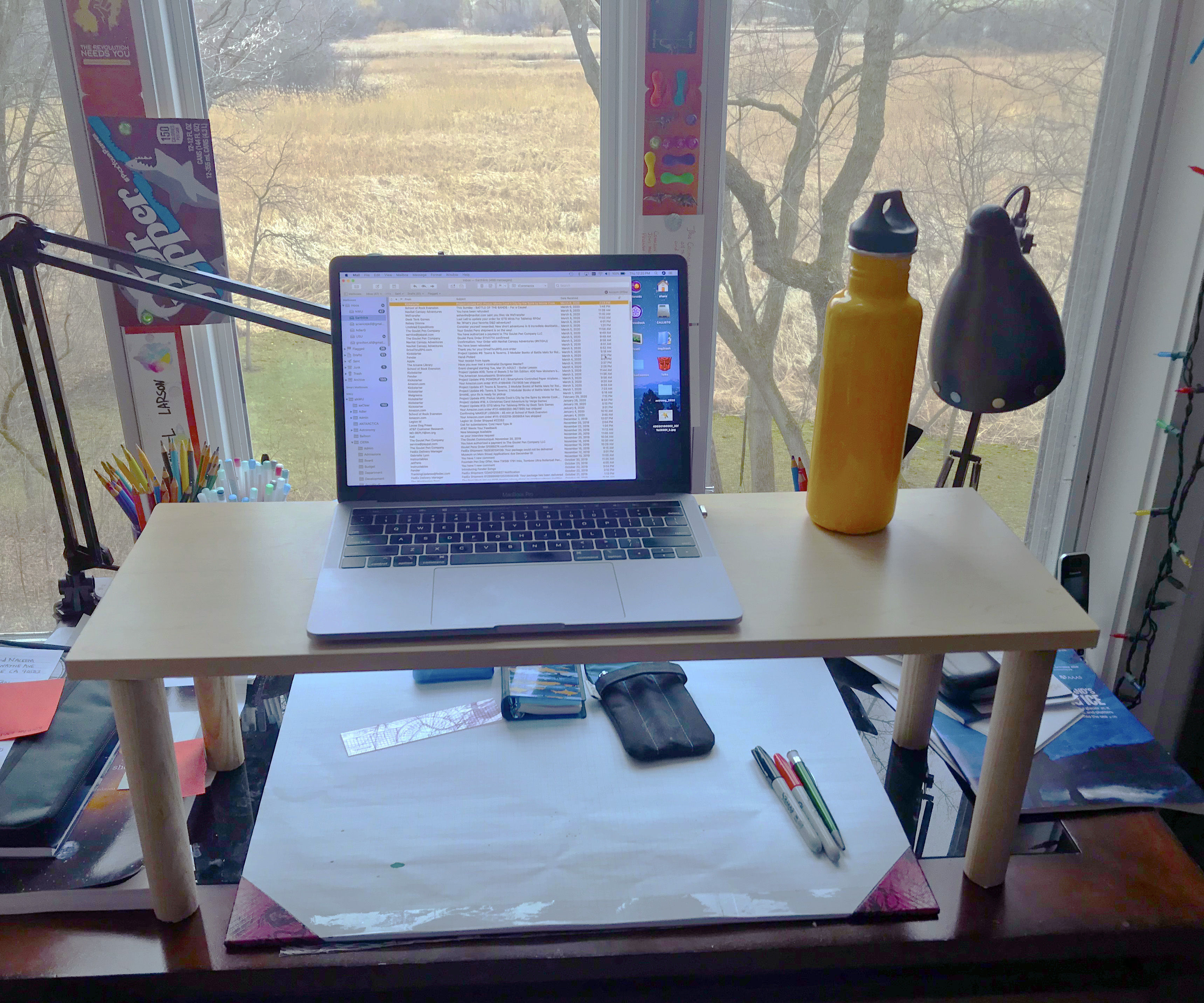 Quick Standing Desk Shelf