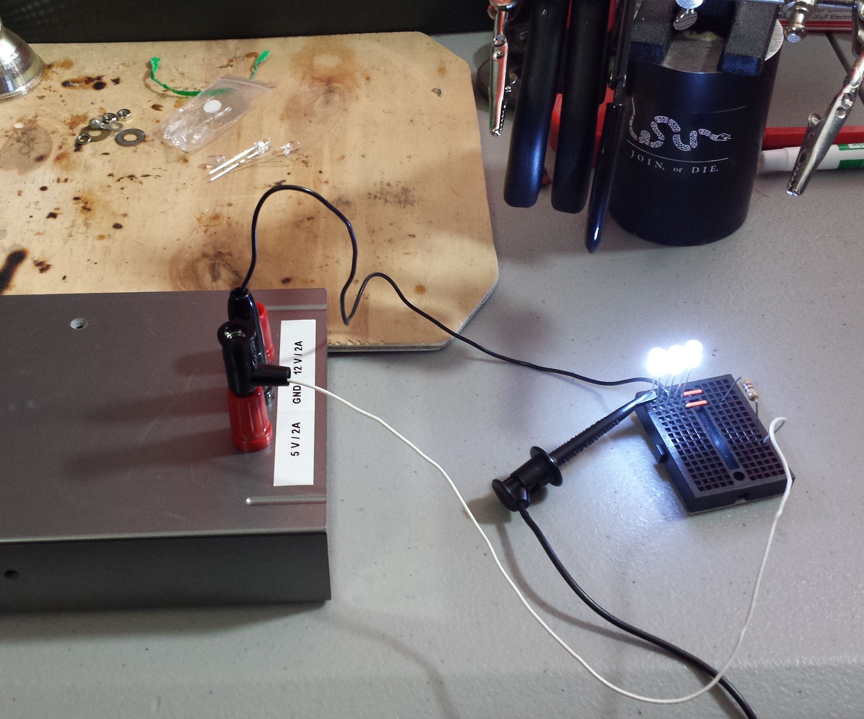 Building a super simple regulated bench power supply from an old external hard drive