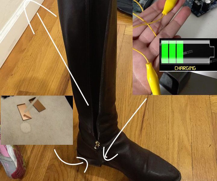 Piezoelectric Nanofiber Electricity Shoes PROTOTYPE #1 