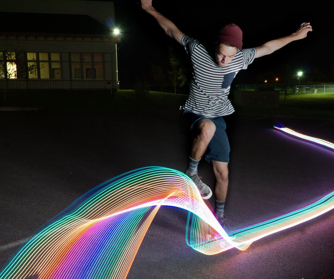 Light Graffiti Skateboard