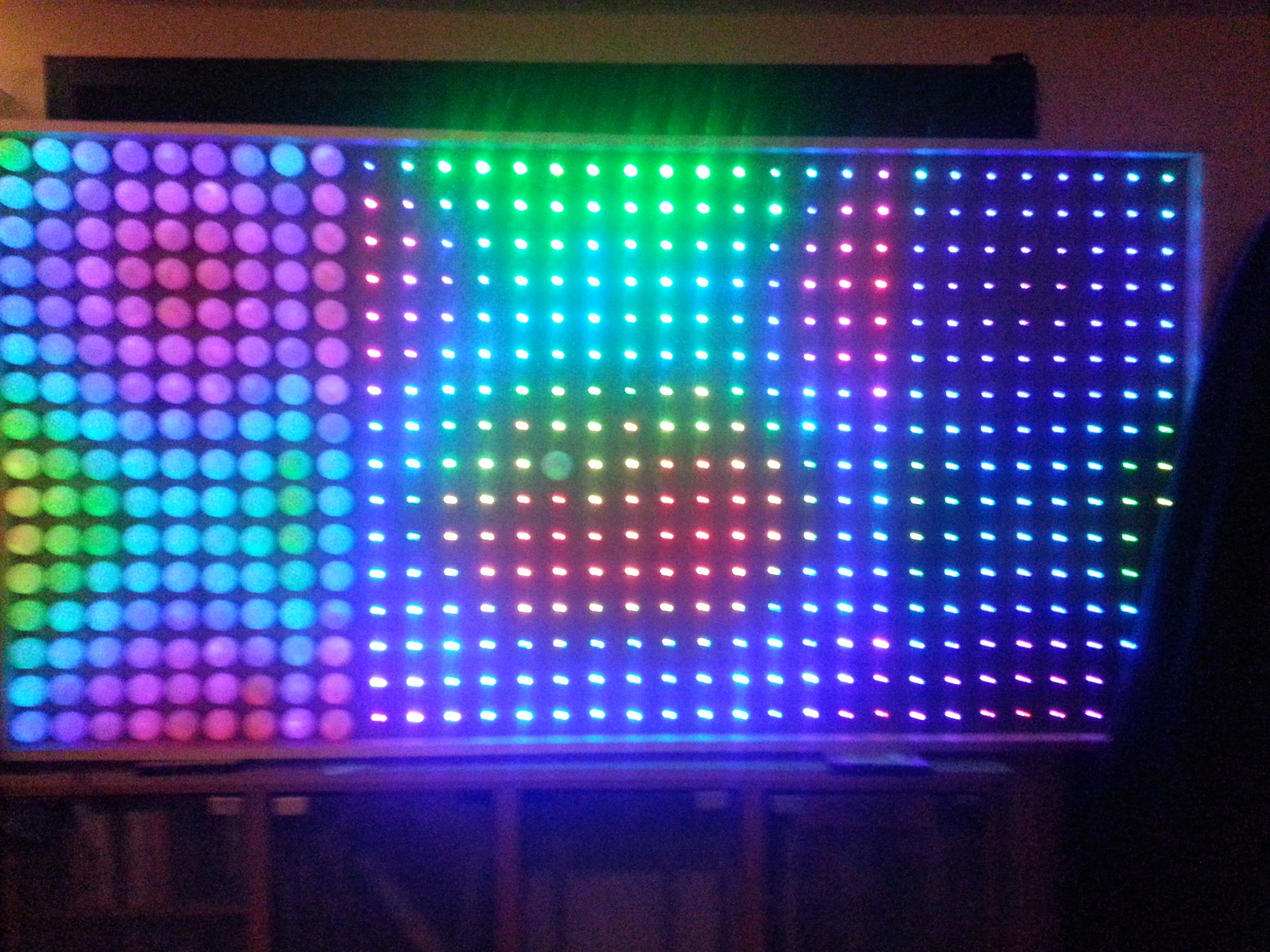 Another board of many ping-pong balls