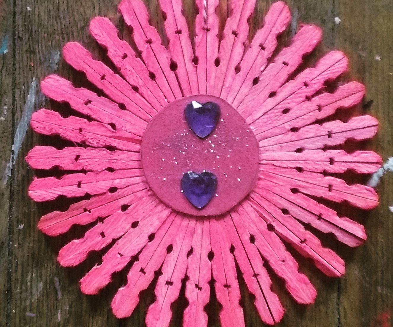 Clothespin Spoke Holiday Ornament