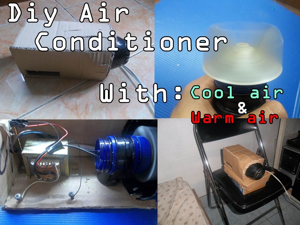 Diy Air Conditoner With Adjustable Air. Warm and Cool Air