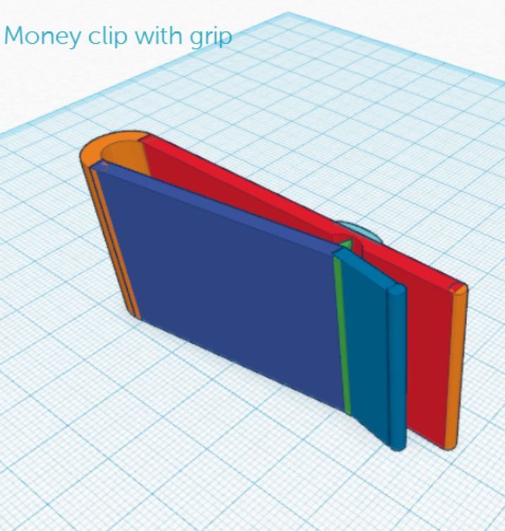 3D Printable Robot Money Clip With Grip