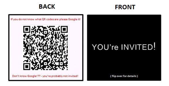 DIY on Modern Invitations: Using Business Cards and QR Codes