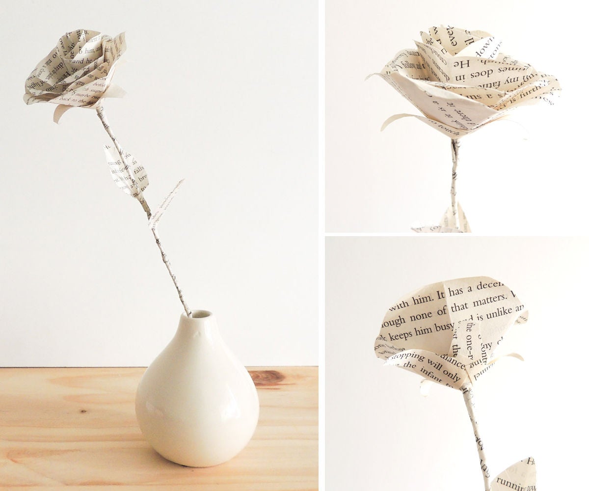 how to make a rose with book pages