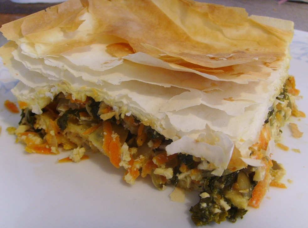 Vegan Kale Phyllo Pie